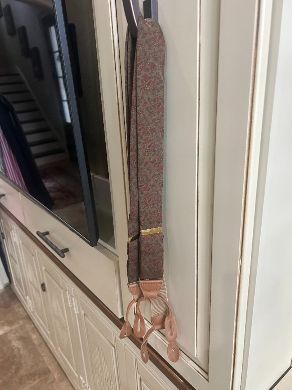 Vintage Polo Suspenders Leather